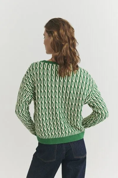 Basic Apparel Basic Apparel Minie Strickpullover aus Bio-Baumwolle, Grün, – Produktbild 4 von 4