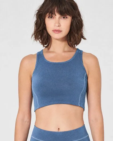 HempAge Hempage Damen Yoga Top Hanf/Bio-Baumwolle, Blueberry-3, – Produktbild 1 von 4