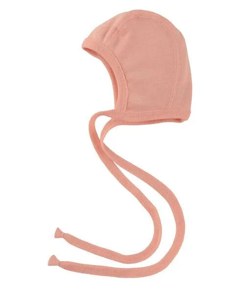 Engel Engel Natur Schurwolle/Seide Baby-Häubchen Uni, Hellgrau-melange, – Produktbild 4 von 4