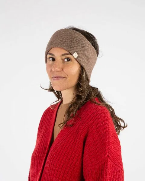 MATONA Matona Strickstirnband für Kinder, Frauen und Männer aus Bio-Baumwolle und Lammwolle / Knitted Headband, Sepia, – Produktbild 1 von 2