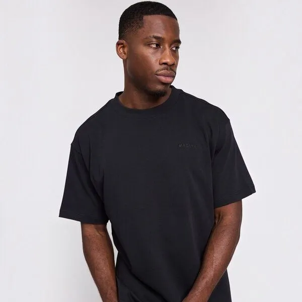 Mazine Mazine Heavy Basic T-Shirt, Schwarz, – Produktbild 2 von 4