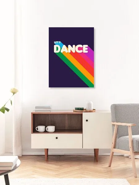 Photocircle Photocircle Poster / Leinwandbild - RAINBOW DANCE TYPOGRAPHY- let's dance – Produktbild 3 von 4