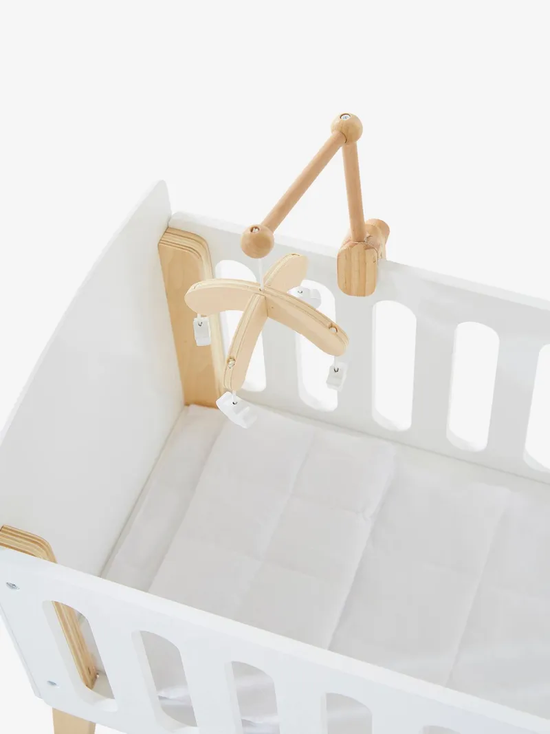 Vertbaudet Puppen-Mobile PETITE MAISON Holz FSC®, Weiß/braun, – Produktbild 4 von 4