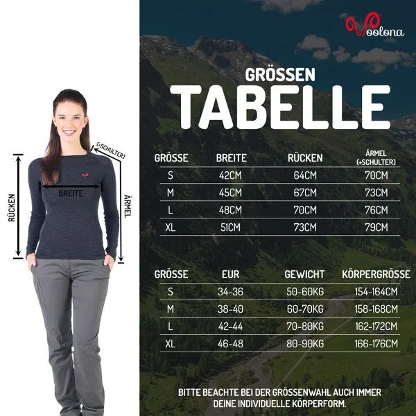 Woolona Woolona Langarmshirt - ALIZE - 100% Merinowolle, Anthrazit, – Produktbild 1 von 4