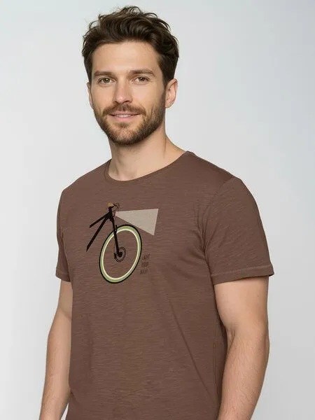 GreenBomb GREENBOMB Bike Light Spice - Sportliches T-Shirt aus Bio-Baumwolle / hochwertiger Print / GOTS / Fair & Vegan, Braun (earth wood), – Produktbild 2 von 4
