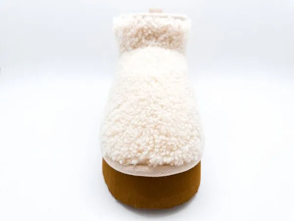 thies Stiefel aus Schaffell "thies 1856 ® Platform Shearling Shorty Boots", Beige, – Produktbild 2 von 4