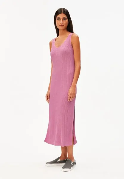 ARMEDANGELS ARMEDANGELS LINEN BLEND Damen Strickkleid aus Leinen-Mix, Washed berry, – Produktbild 4 von 4