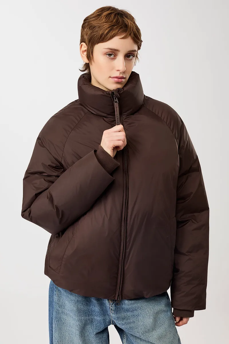 LangerChen LangerChen Damen vegan Leichte Jacke In Kaffeefarbe, Braun, – Produktbild 1 von 2