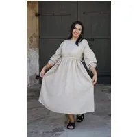 Amber Linen Amber Linen Damen vegan Kleid Verona Pale Sand, Beige, – Produktbild 1 von 1