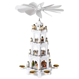 Casaria® Weihnachtspyramide XL Weiß 60x20x20cm – Produktbild 1 von 1