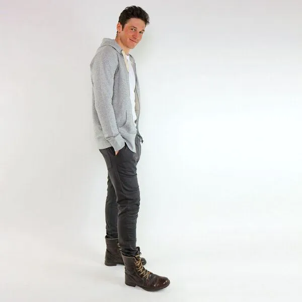Gary Mash GARY MASH Jogginghose im Bikerstil aus Biobaumwolle, Grau, – Produktbild 2 von 4