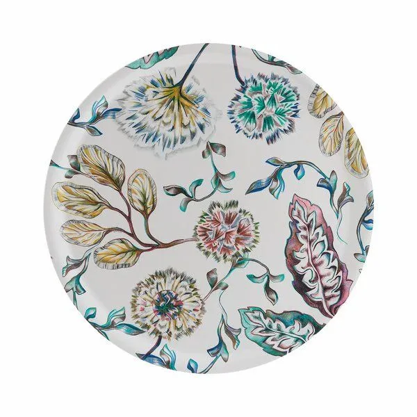 ÅRY HOME ÅRY HOME Tablett aus Birkenholz - Rund ø38cm, In bloom, – Produktbild 1 von 2