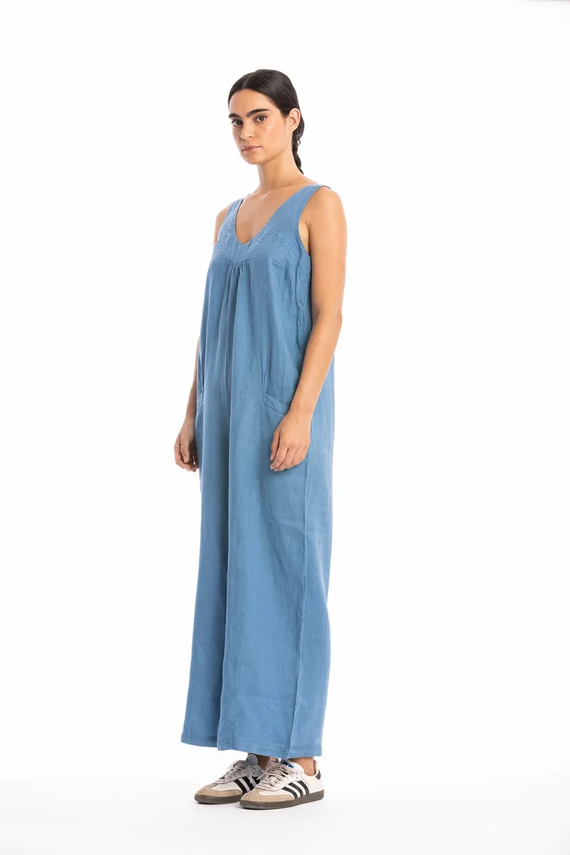 RAVENS VIEW IBIZA RAVENS VIEW IBIZA Damen vegan Jumpsuit Aura Maui Blau, Blau, – Produktbild 1 von 2