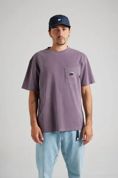 Trendsplant Trendsplant Garza Pigment Dyed T-Shirt Sunset Purple, Lila, – Produktbild 2 von 4