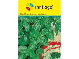 Samentütchen 'Basilikum'mit 4-farbigem individuellem Aufdruck – Produktbild 1 von 1