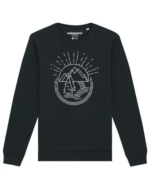 watapparel watapparel Sweatshirt Unisex Natur ist schön, Black, – Produktbild 1 von 3