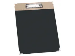 Memo Klemmbrett "Feine Welle" mit glattem Kopf, schwarz/natur – Produktbild 1 von 1