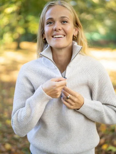 FUXBAU FUXBAU Frauen Merino Troyer, Beigemeliert, – Produktbild 2 von 4
