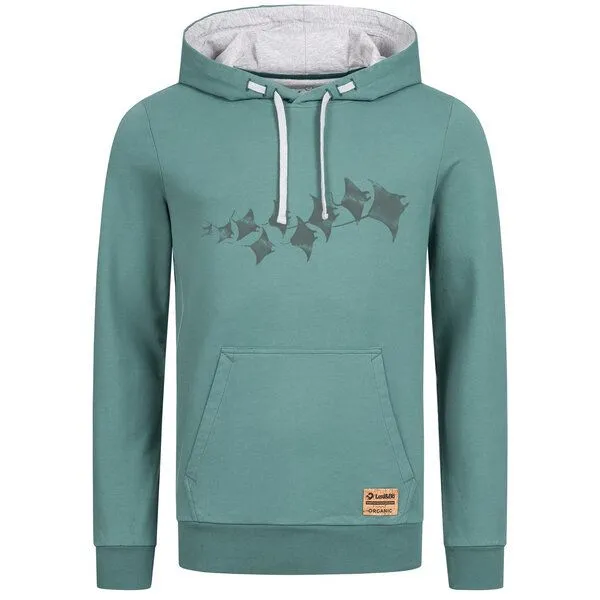 Lexi&Bö Lexi&Bö Manta Rays Herren Hoodie, Blue spruce (grün), – Produktbild 1 von 2