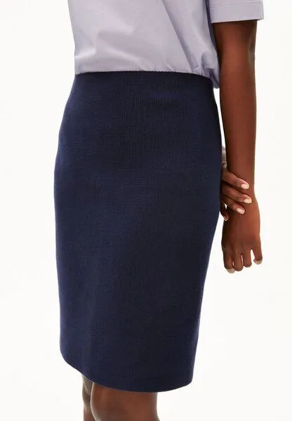 ARMEDANGELS ARMEDANGELS COMPACT Damen Rock aus 100% Bio-Baumwolle, Tinted navy, – Produktbild 3 von 4