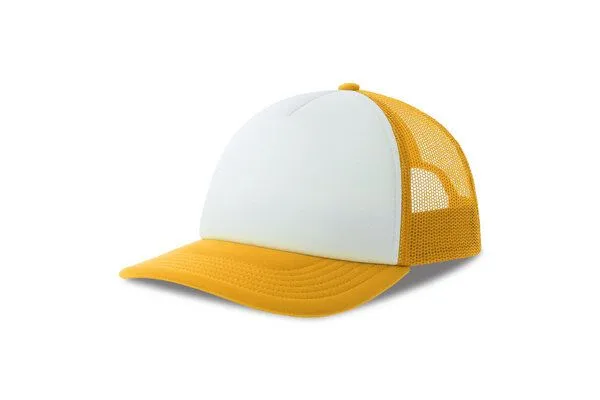 Atlantis Headwear Atlantis Headwear Kinder Rapper Cap zweifarbig, Weiss/gelb, – Produktbild 2 von 3