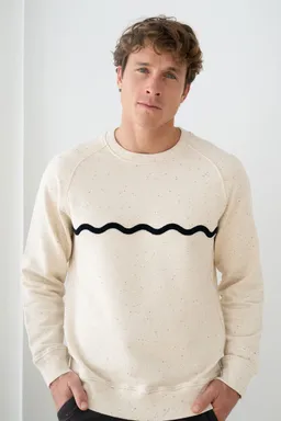 TWOTHIRDS TWOTHIRDS Herren vegan Sweatshirt Faiava Ecru – Produktbild 1 von 1