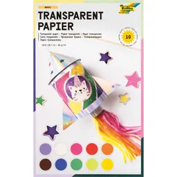 folia folia Transparentpapier mehrfarbig 18,5x29,7cm 10 Blatt – Produktbild 1 von 1