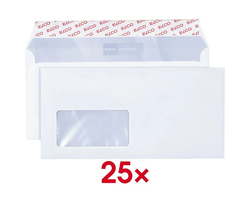 Elco Elco Briefumschlag Office, C5/6, mit Fenster, Haftklebung, Weiß, – Produktbild 4 von 5