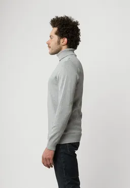 MELA MELA Herren vegan Rollkragenpullover Kanja Grau – Produktbild 1 von 1