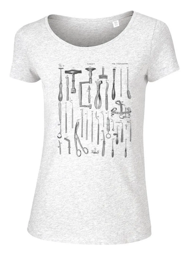 UNIPOLAR UNIPOLAR Medizin T-Shirt Chirurgische Instrumente, Heather ash, – Produktbild 1 von 1