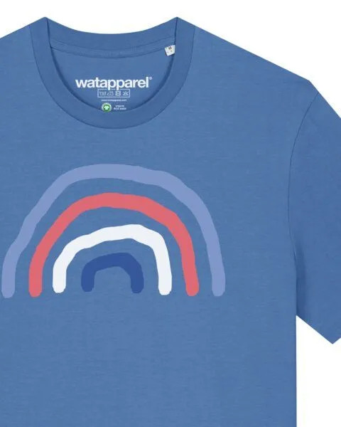 watapparel watapparel T-Shirt Unisex Regenbogen, Bright blue, – Produktbild 3 von 4