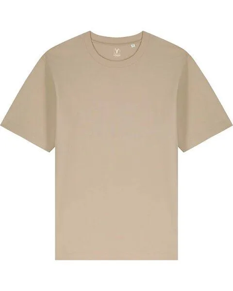 YTWOO YTWOO Sehr dickes Unisex T-Shirt | 240 g/qm | Top Premium Bio-Baumwolle, Beige, – Produktbild 3 von 4