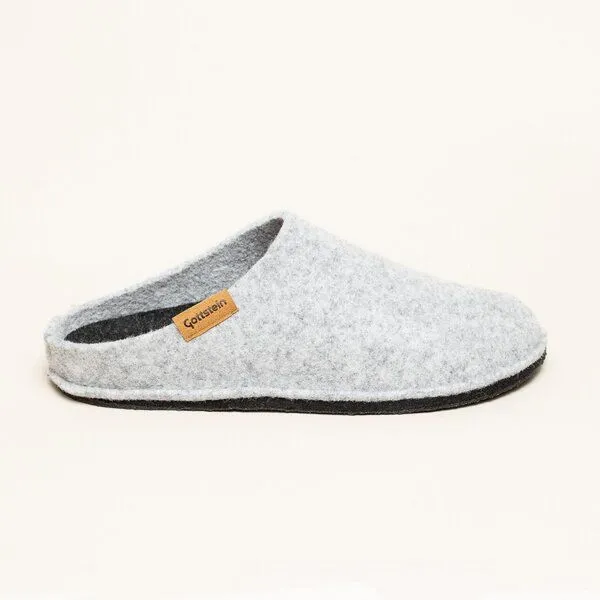 Gottstein Gottstein Classic CO Pantoffel für Damen & Herren - Hausschuh aus 100% Schurwolle mit Komfort-Einlagesohle, Hell-grau, – Produktbild 4 von 4