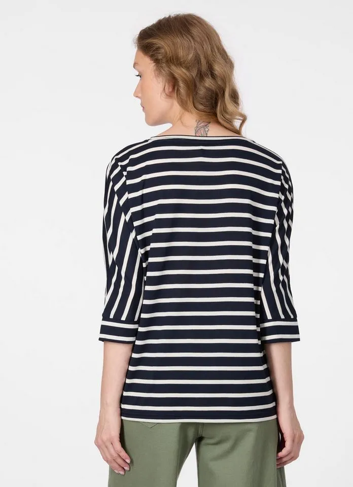 ragwear ragwear 3/4-Arm-Shirt SHIMONA STRIPES Viskosemischung mit gestreifter Optik, Blau, – Produktbild 2 von 2