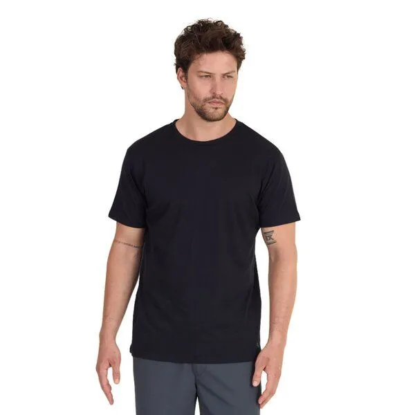 Woolona Woolona Merino Piqué T-Shirt - Relax - Herren - 100% Merinowolle, Schwarz, – Produktbild 1 von 3