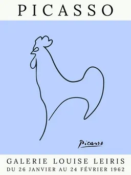 Photocircle Photocircle Poster / Leinwandbild - Picasso Hahn – violett – Produktbild 1 von 1