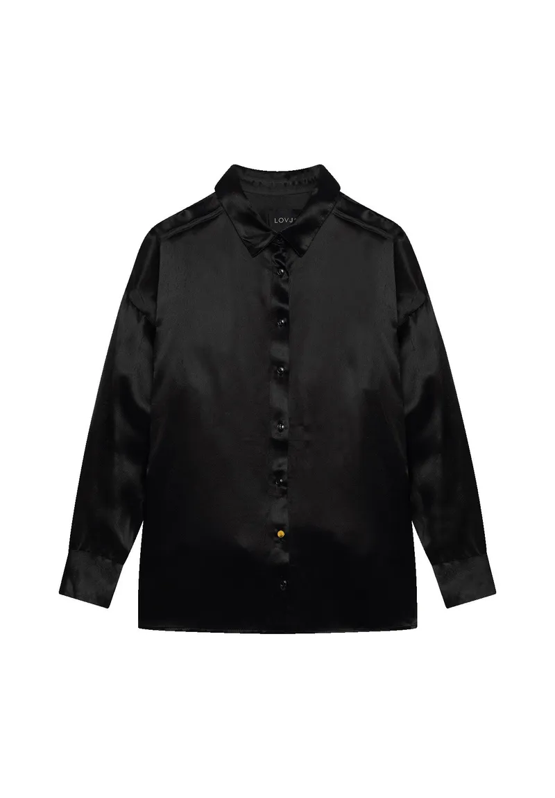 Lovjoi LOVJOI Damen vegan Bluse Alaiya Black, Schwarz, – Produktbild 1 von 2