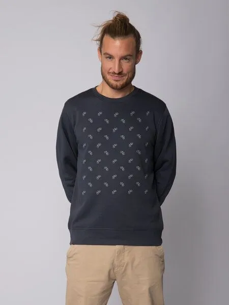 watapparel watapparel Sweatshirt Unisex Fahrräder, India ink grey, – Produktbild 2 von 3