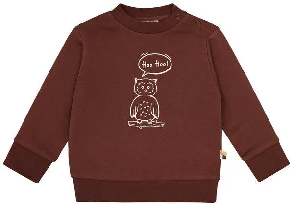 loud + proud loud + proud Babys & Kinder Sweatshirt mit Druckmotiv, GOTS-zertifiziert, Wood(braun), – Produktbild 2 von 3
