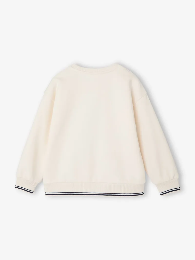 Vertbaudet Jungen Sweatshirt HOTDOG, Wollweiß, – Produktbild 2 von 3
