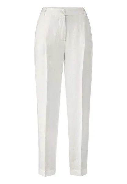 hessnatur hessnatur Hose Straight Leg Relaxed aus reinem Leinen, Naturweiss, – Produktbild 3 von 4