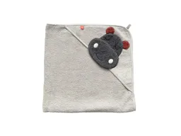 Kikadu Kikadu Baby Kapuzenhandtuch Bio-Baumwolle Hippo Maße 80 x 80 cm – Produktbild 1 von 1