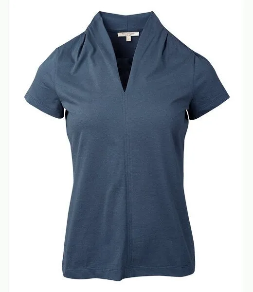 Alma & Lovis Alma & Lovis Kurzarmshirt aus Bio-Baumwolle | Short Kelch, Dunkelblau, – Produktbild 1 von 4