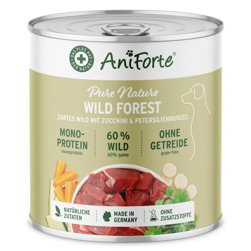 AniForte AniForte Nassfutter WildForest Wild mit Zucchini 6x800 g – Produktbild 1 von 2