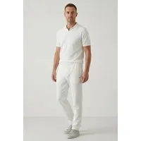ORGANICATION ORGANICATION POZZAN | Waffel Jogginghose aus Bio-Baumwolle & recyceltem Polyester, White, – Produktbild 2 von 5