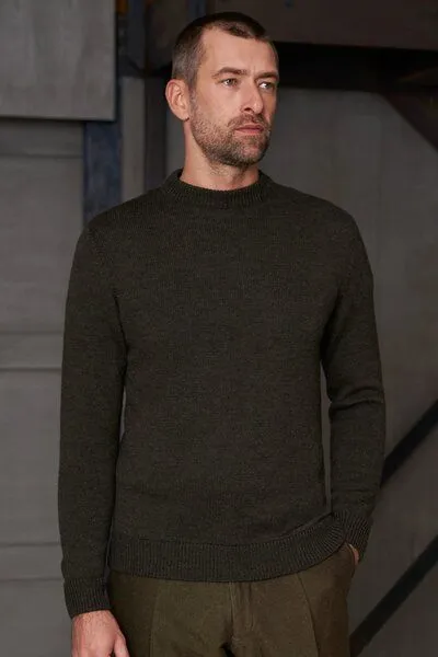 About Companions About Companions Pullover Morten Eco Merino, Grün (melange olive), – Produktbild 3 von 4