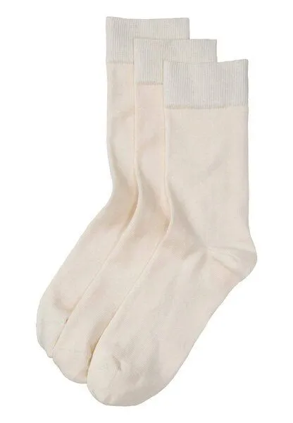 hessnatur hessnatur Herren-Socke im 3er-Pack aus Bio-Baumwolle, Naturweiss, – Produktbild 2 von 2