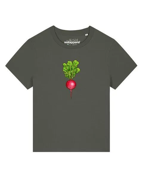 watapparel watapparel T-Shirt Frauen Radieschen, Khaki, – Produktbild 1 von 2