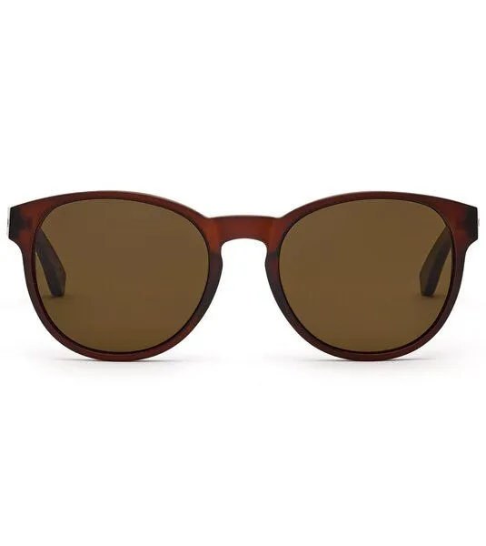 TAKE A SHOT TAKE A SHOT Große Runde Sonnenbrille aus Holz für Damen, Braun (braun / walnuss / braun), – Produktbild 1 von 3