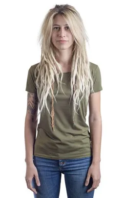 Life-Tree Life-Tree Bambus Shirt Fairwear für Damen "Basic" in Moss Green – Produktbild 1 von 1